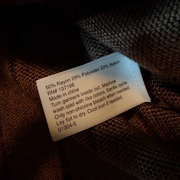 Brown Cardigan With Black Stripes Jason Bolden Mens Large - Picture 4 of 5